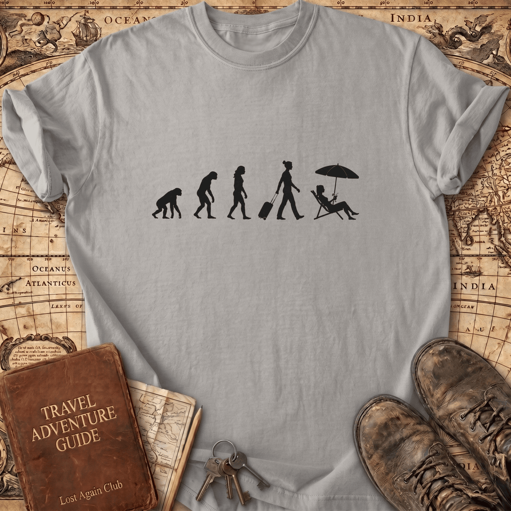Evolution of Traveling Woman T-Shirt