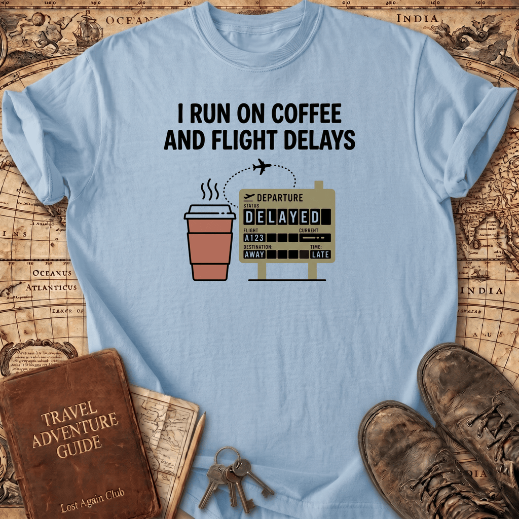 I Run On Coffee And Flight Delays T-Shirt