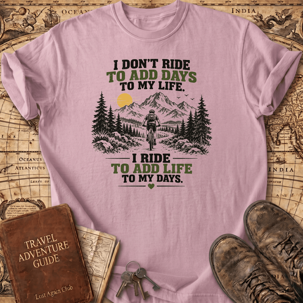 I Don't Ride To Add Days To My Life - Bike - T-Shirt