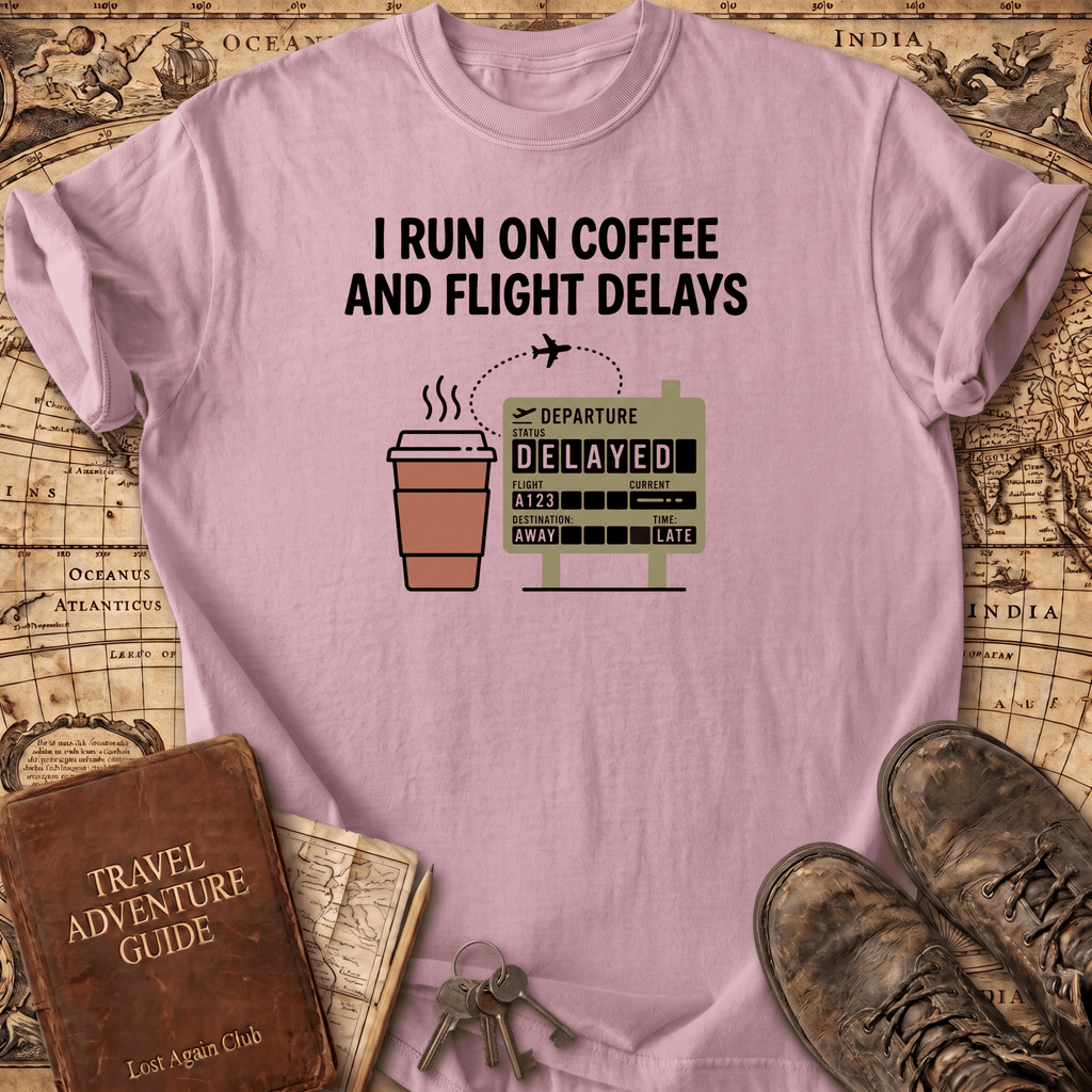 I Run On Coffee And Flight Delays T-Shirt