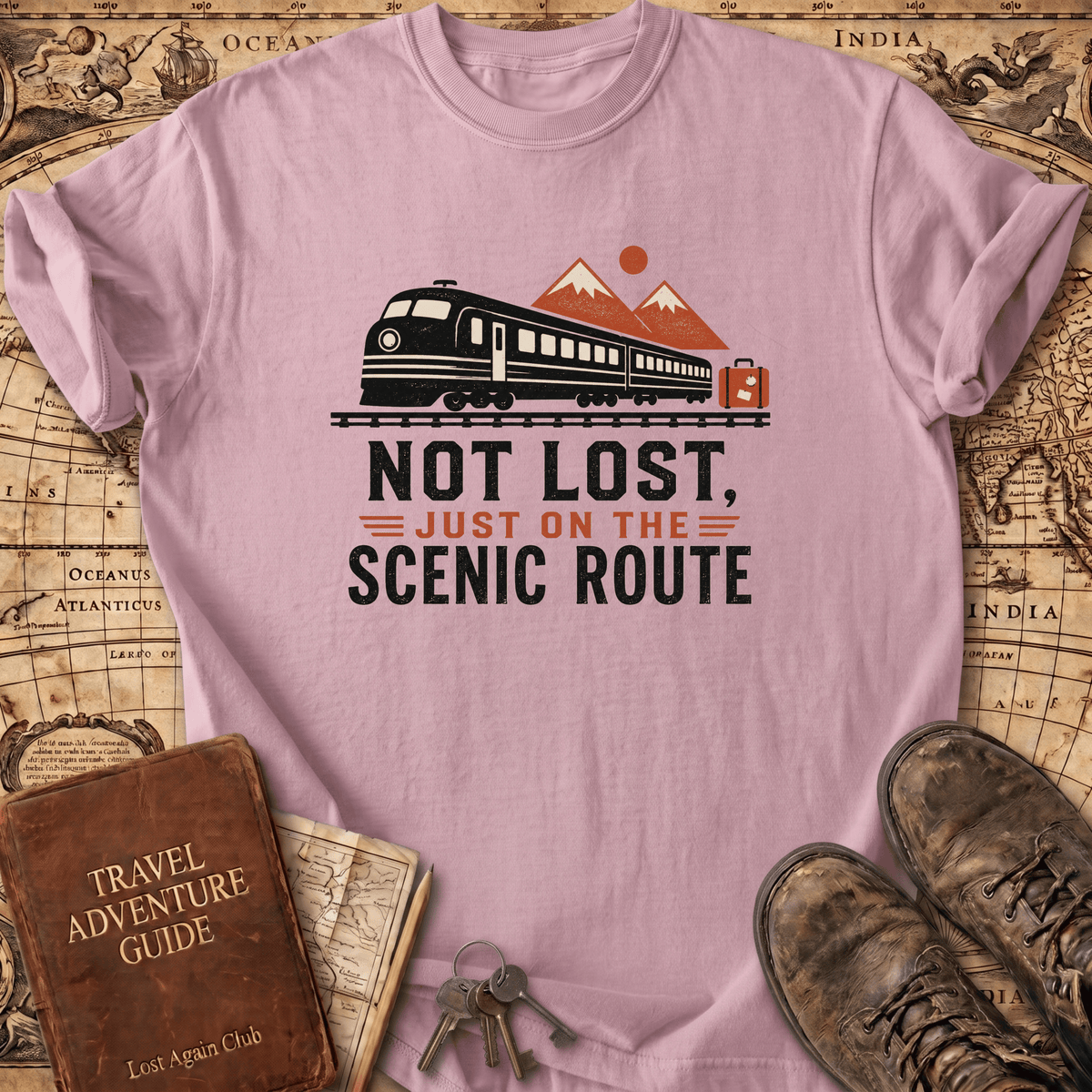 Not Lost Just On The Scenic Route - T-Shirt