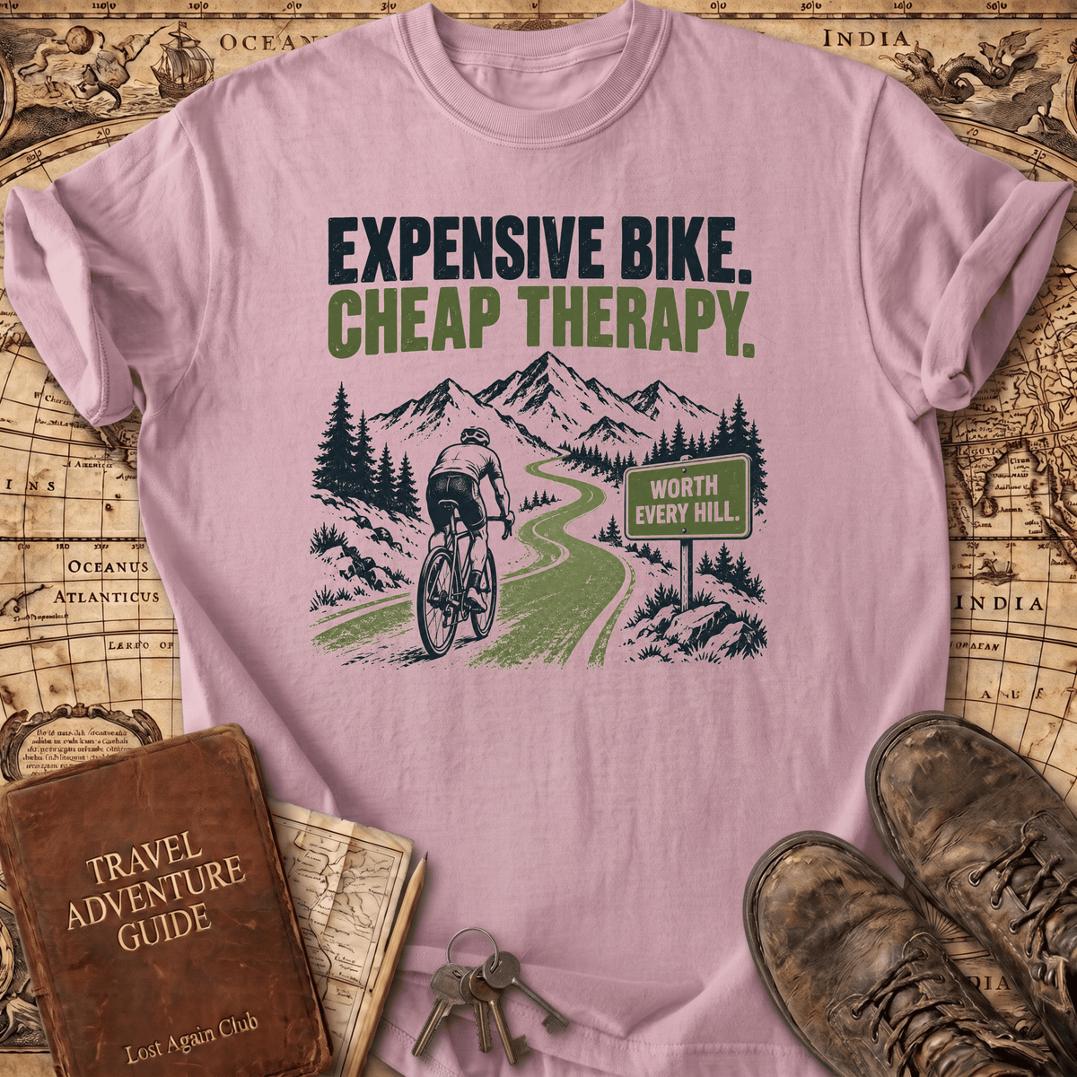 Expensive Bike Cheap Therapy - T-Shirt