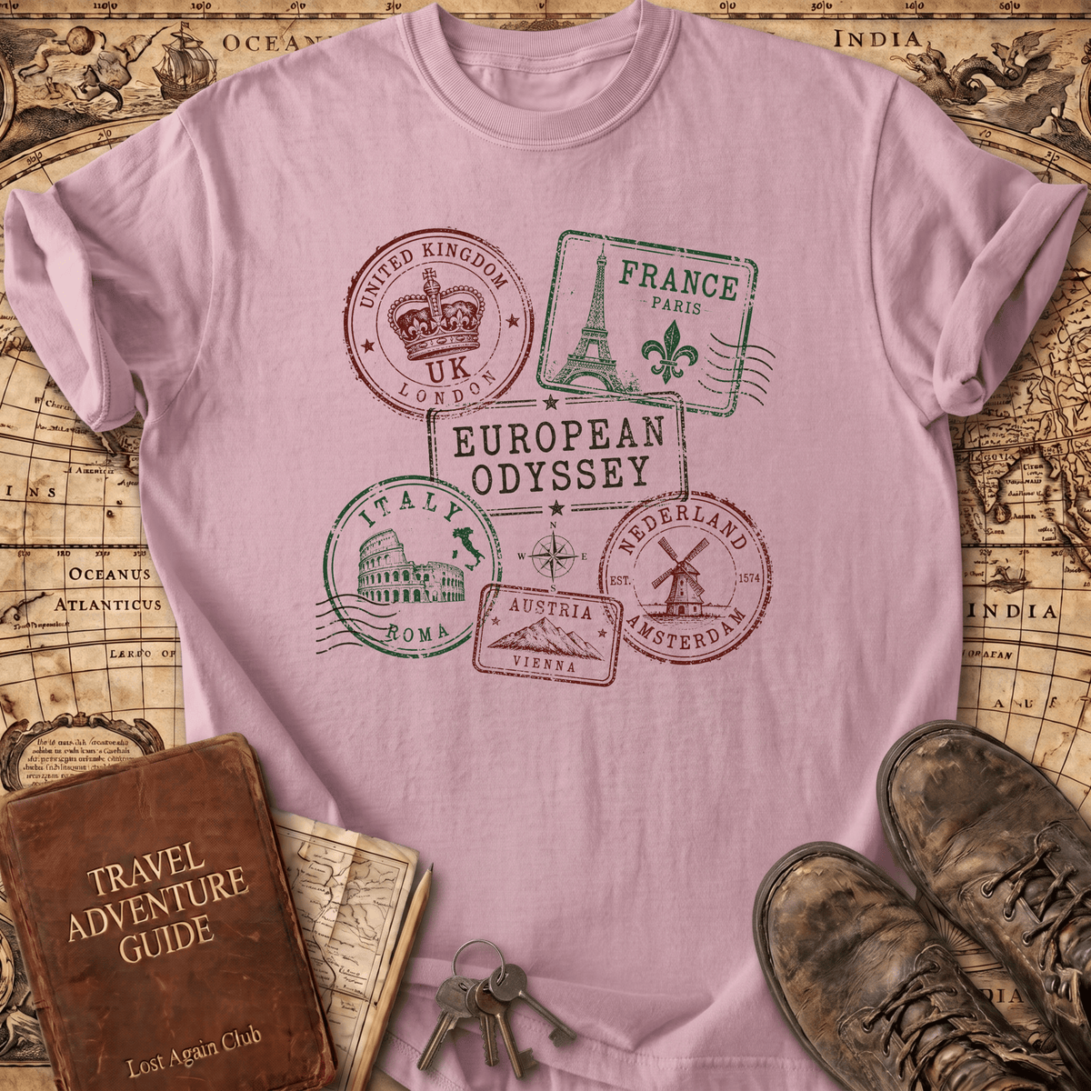 Passport Stamps - T-Shirt