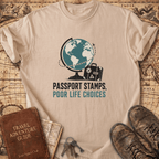 Passport Stamps Poor Life Choices - T-Shirt