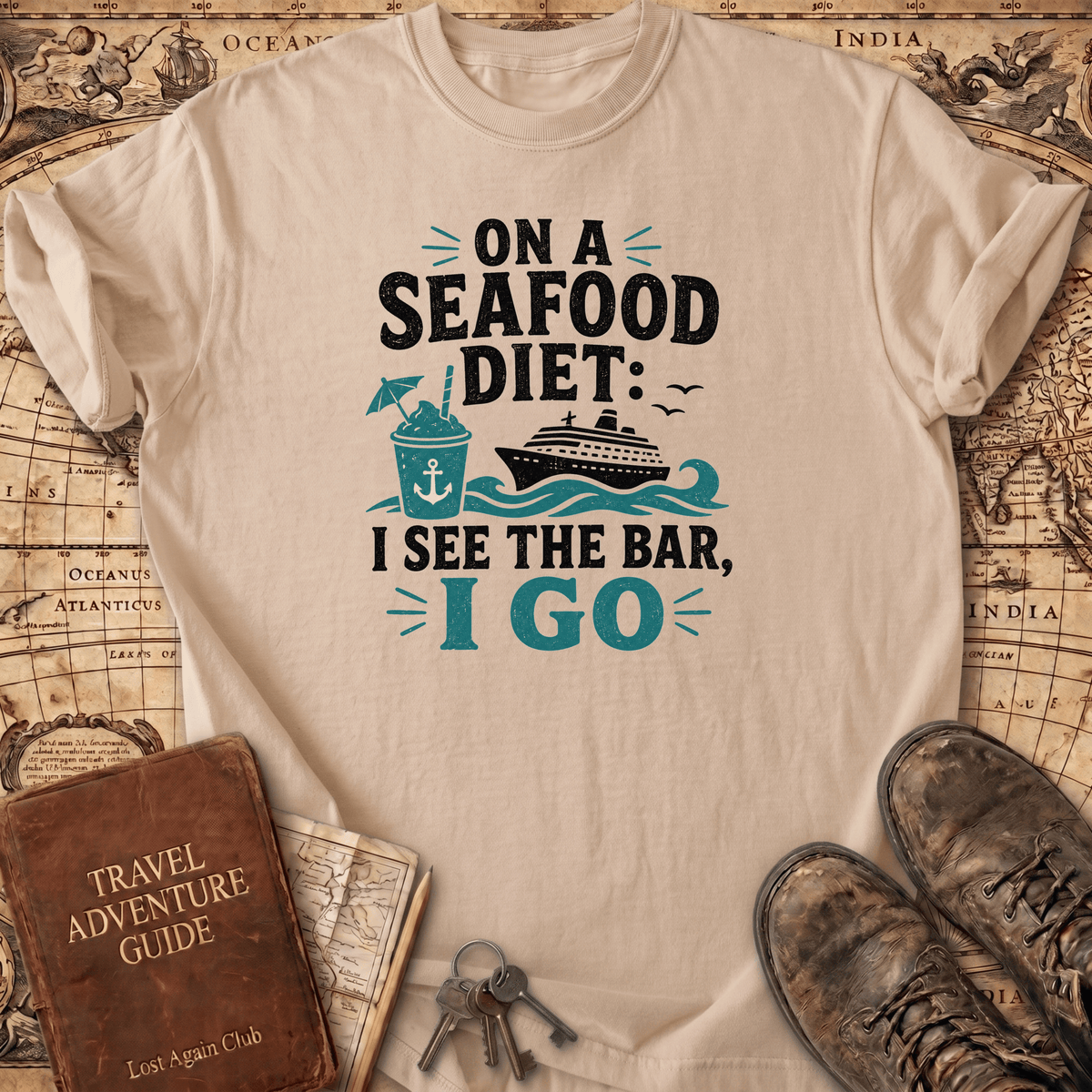 On A Seafood Diet I See The Bar - T-Shirt