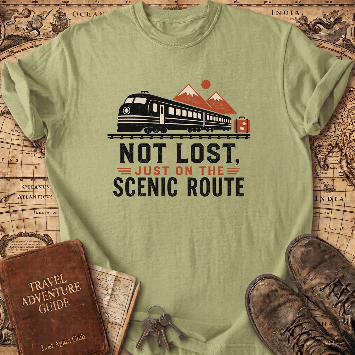 Not Lost Just On The Scenic Route - T-Shirt