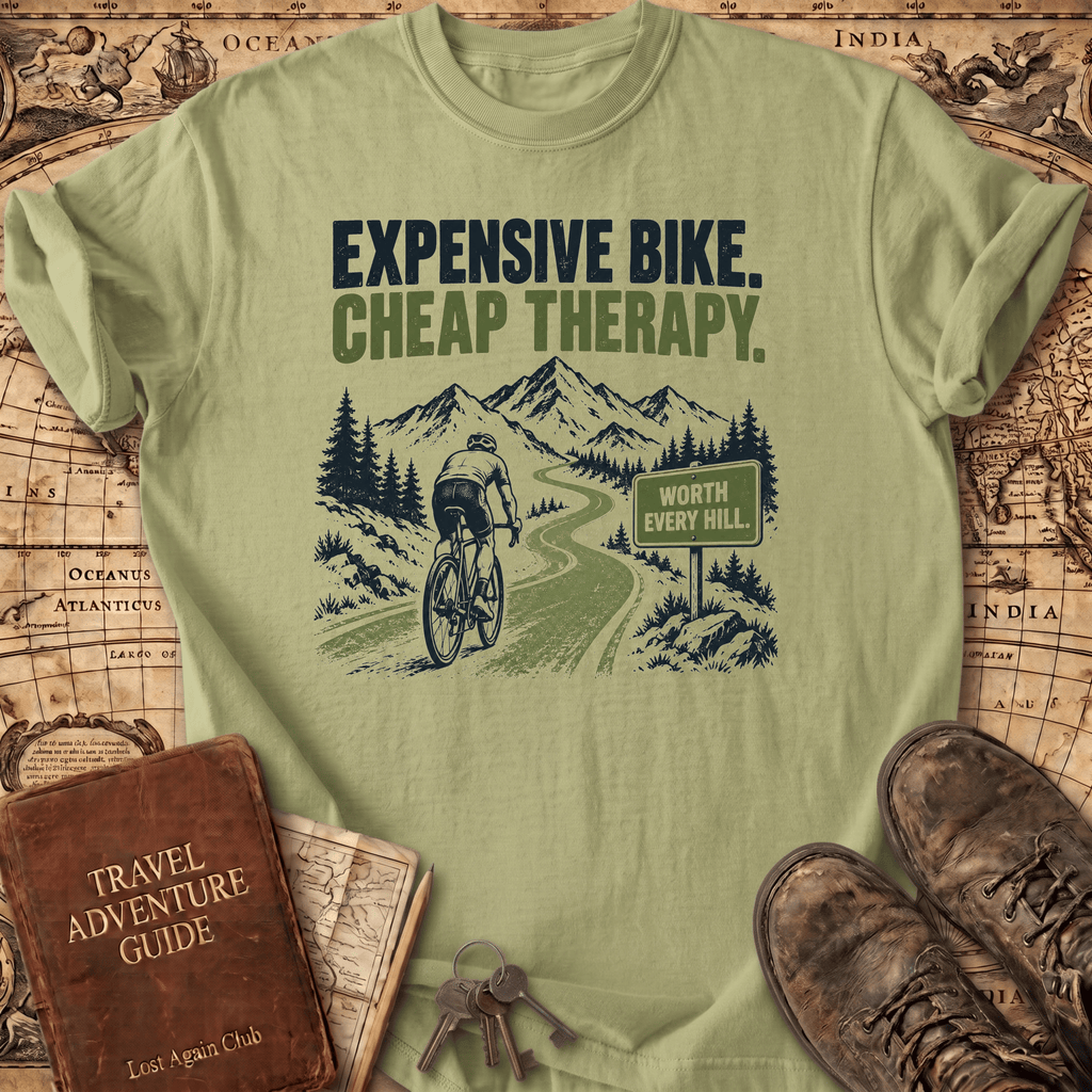 Expensive Bike Cheap Therapy - T-Shirt