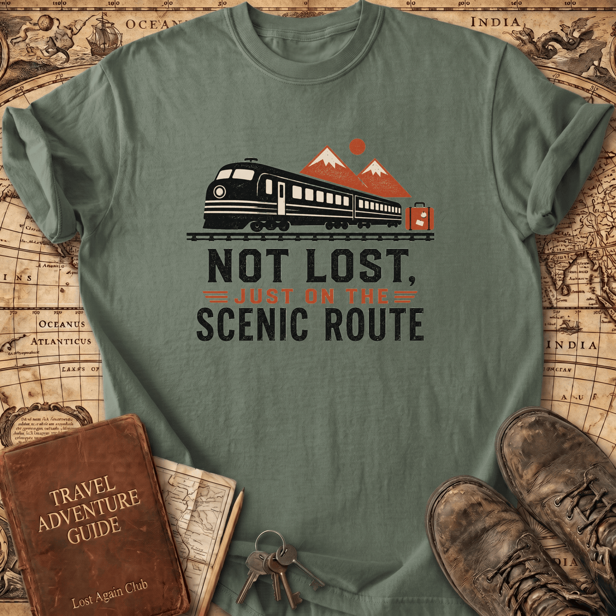 Not Lost Just On The Scenic Route - T-Shirt