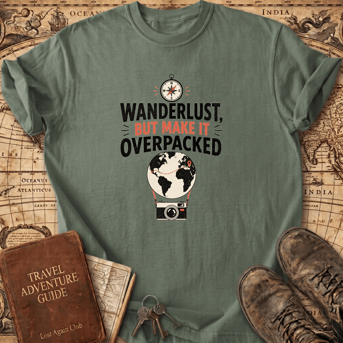 Wanderlust But Make It Overpacked - T-Shirt