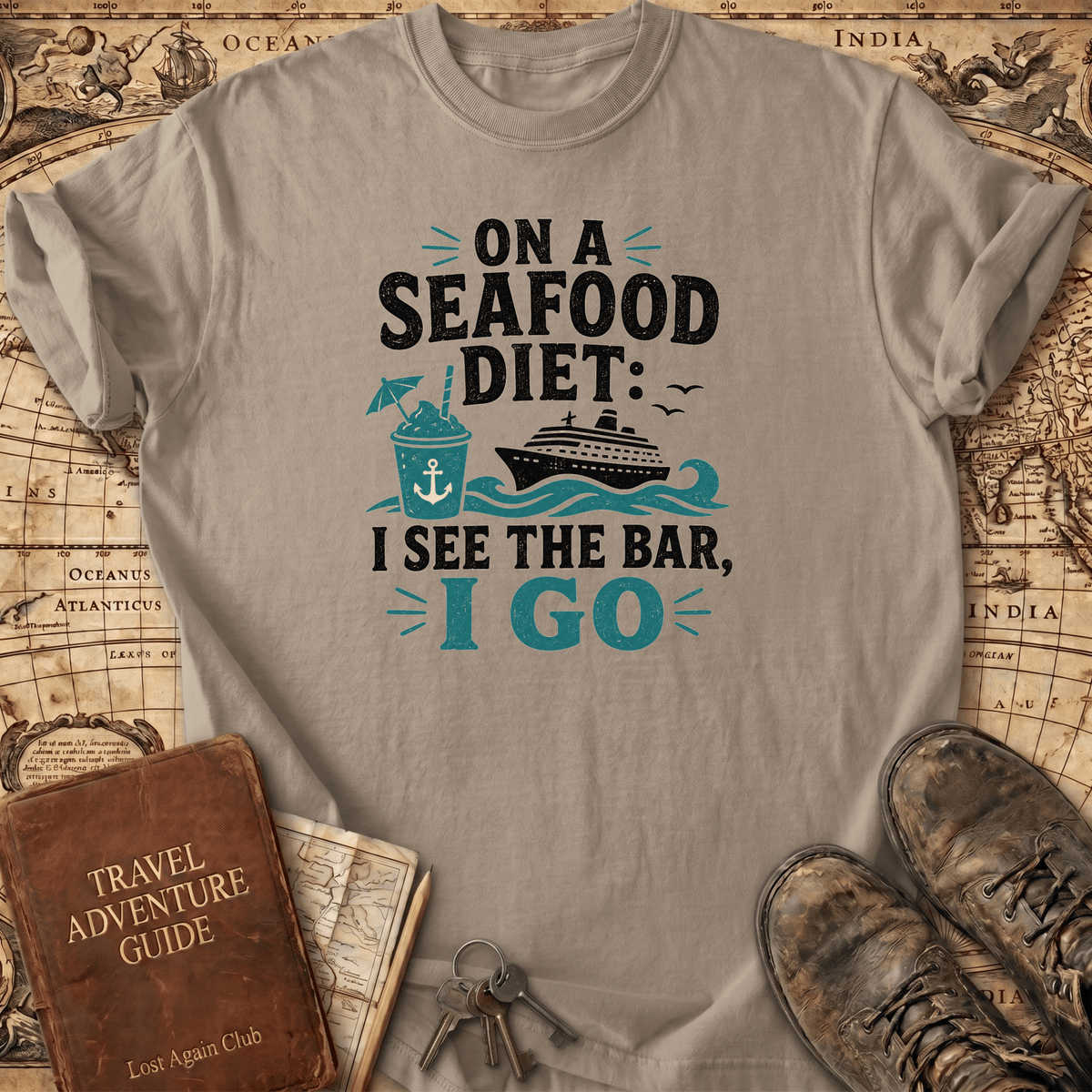 On A Seafood Diet I See The Bar - T-Shirt