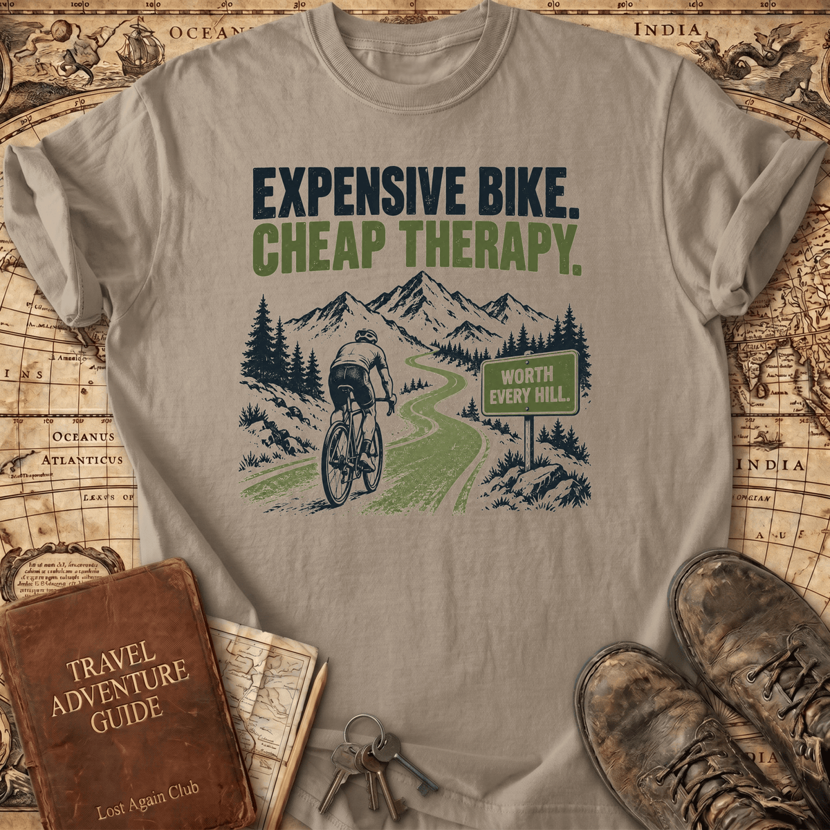 Expensive Bike Cheap Therapy - T-Shirt