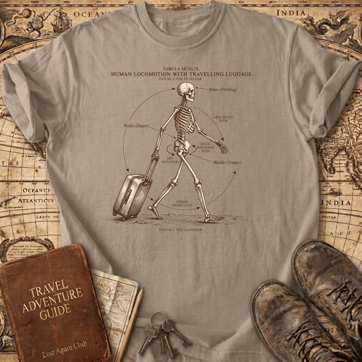 Traveling Skeleton T-Shirt