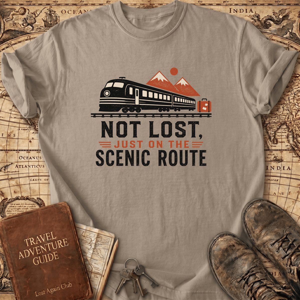 Not Lost Just On The Scenic Route - T-Shirt