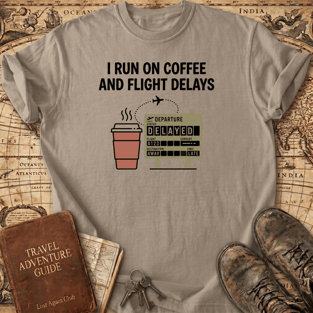 I Run On Coffee And Flight Delays T-Shirt