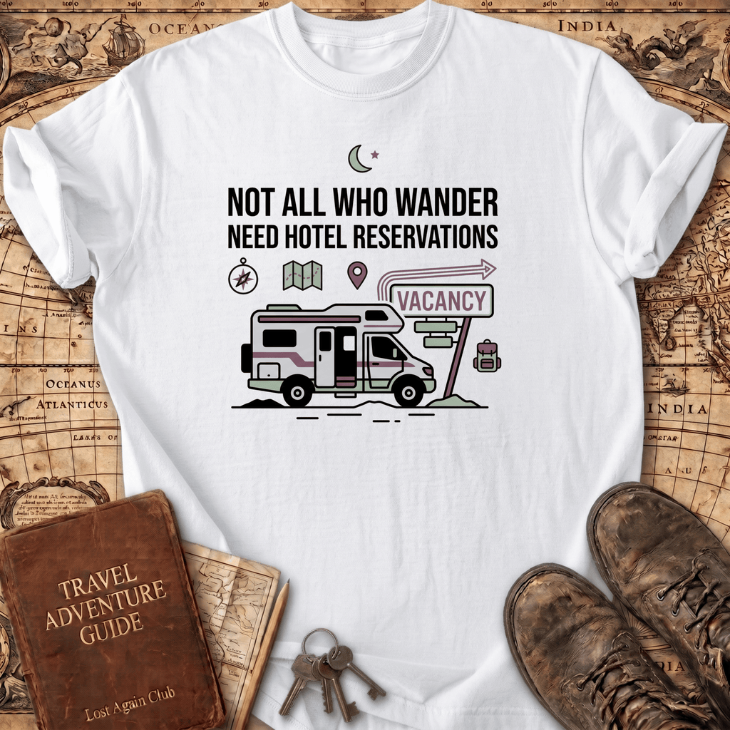 Not All Who Wander Need Hotel Reservations T-Shirt