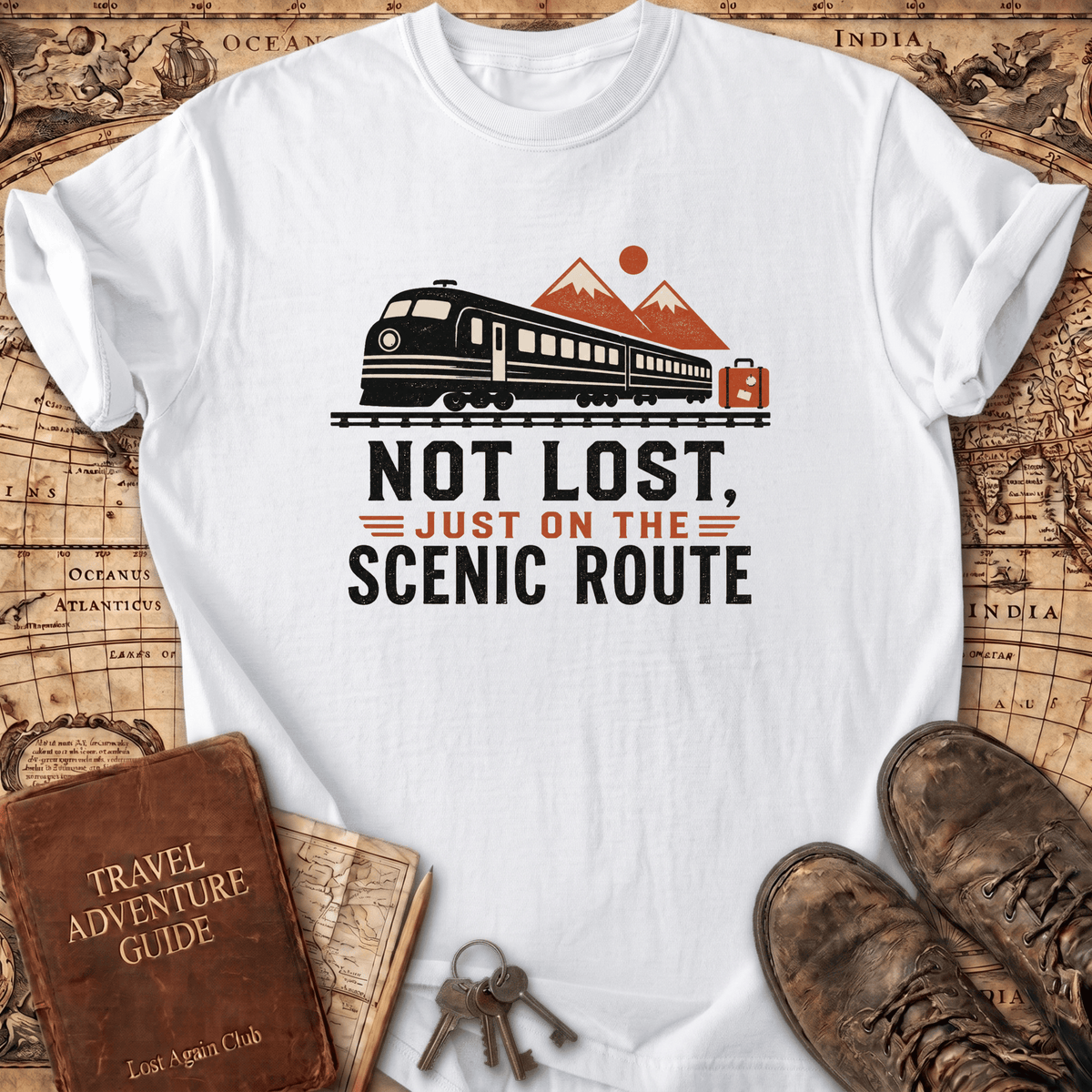 Not Lost Just On The Scenic Route - T-Shirt
